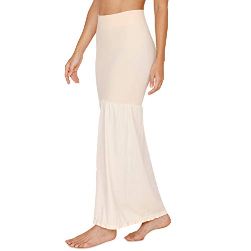Image of Zivame Women All Day Flared Mermaid Saree Shape wear - Beige