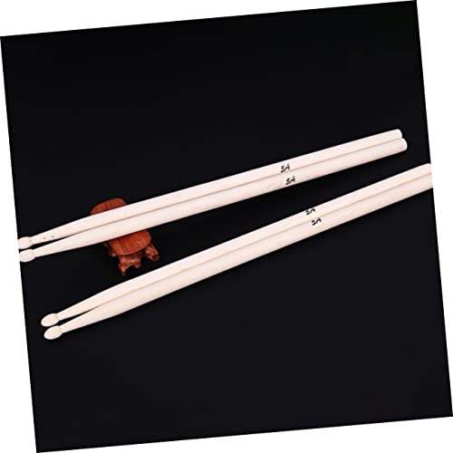 2 pares de baquetas de madera maple 5A beige miniatura 4