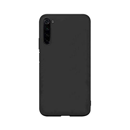 cuzz Funda para Xiaomi Redmi Note 8+{Protector de Pantalla de Vidrio Templado} Carcasa Silicona Suave Gel Rasguño y Resistente Teléfono Móvil Cover-Negro