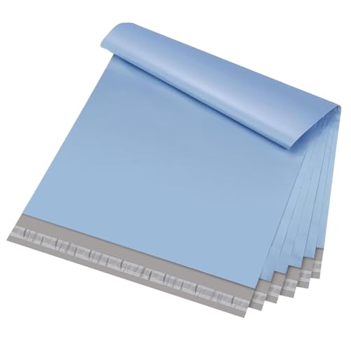 Image of Metronic Poly Mailers 12x15.5 50PC Shipping Bags for Clothing Light Blue | Medium Size Self-Seal Mailing Poly Bags Shipping Envelopes for Clothes, Durable Plastic Package Bags for Shipping Apparel