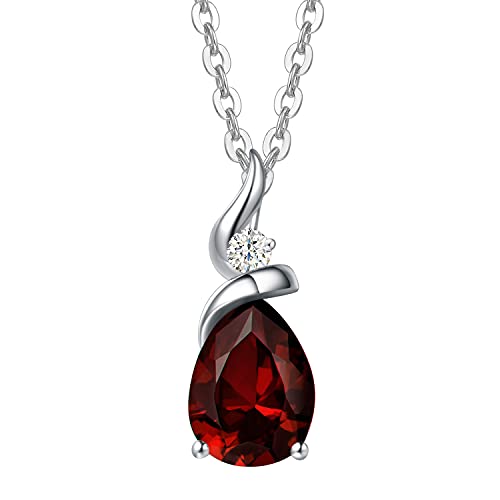 Fancime Collar Con Granate E Diamante Natural Gota Colgante En Oro Blanco 14 Quilates 585 Y Cadena En Plata De Ley 925 Regalo Joyería Para Mujeres Niñas - Longitud Cadena: 40 5 Cm Fancime Collar Con Granate E Diamante Natural Gota Colgante En Oro Blanco 14 Quilates 585 Y Cadena En Plata De Ley 925 Regalo Joyería Para Mujeres Niñas - Longitud Cadena: 40 5 Cm