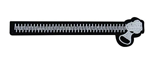 Finally Home Écusson Thermocollant | GRANDE FERMETURE ÉCLAIR | Patch à coller au fer à repasser ou à coudre | Pièce de décoration ou réparation pour vêtement, jean, sac, pantalon, veste