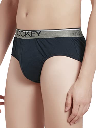 Image of Jockey 8037 Men Super Combed Cotton Solid Brief with Ultrasoft Waistband