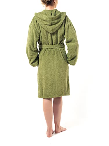 Albornoz con capucha de rizo absorbente Top Towels unisex adulto con cinturon ajustable 3