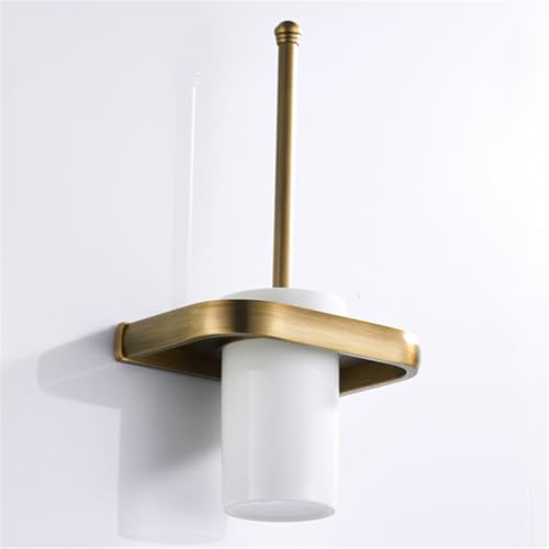 Porte-brosse WC laiton antique pour libérer de l'espace - 6