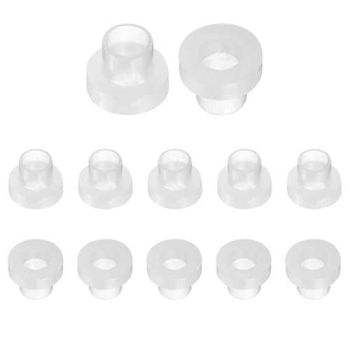 QUARKZMAN 12 Piezas Cojinetes De Manga Con Brida Bujes De Plástico ID 5.1mm X OD 6mm X Longitud 5.8mm Bujes De Nylon Transparentes