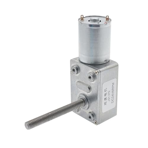 Moteur vis sans fin JGY370 12V 24V axe fileté 6mm arbre 50mm DC