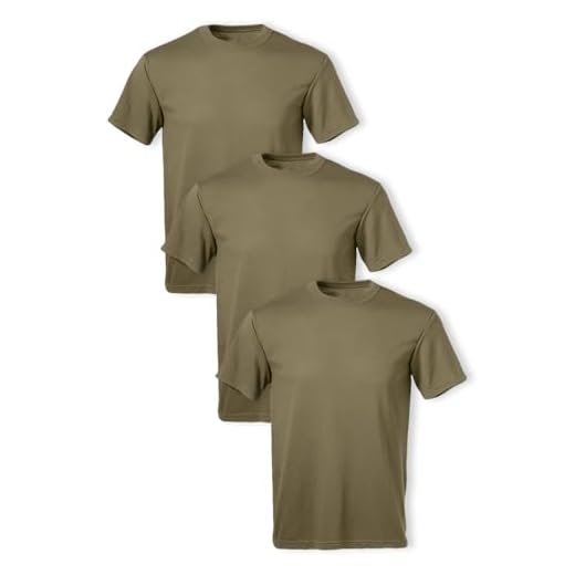 Soffe Men's 3 Pack - USA Poly/Cotton Military Tee, Tan, Large