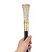 White Artificial Diamond Walking Cane Fashion Decorative Walking Stick Gentleman Elegant Cosplay Cane Crosier 92.5cm