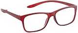 Pachleitner Praktische Neckholder Lesehilfe mit Federscharnier inklusive Etui, rot / +2.5 Dioptrien