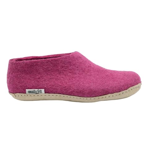 Pink Shoes, Handmade Pure Wool Slip On Shoes, Indoor Shoes