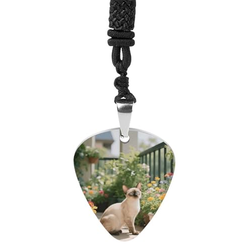 YHNNH Guitar Pick Necklaces Pick Pendant Necklace Holder The Cat