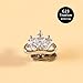 Kokoma 16G Cute Paw Print Dermal Piercing Anchor Top and Base G23 Titanium Crown Butterfly Microdermal Piercing Internally Threaded Surface Skin Piercing Body Jewelry 1 PC (Crown)
