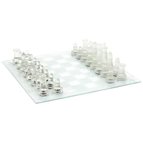 MISTER GADGet - MG3328 Jeu D'échecs en Verre Design Original - Format Pratique 25 x 25 cm -...