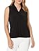 Anne Klein Women's Solid Triple Pleat Top