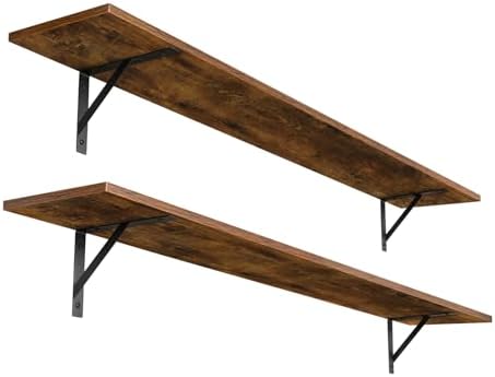 DINZI LVJ Long Wall Shelves, 55.1Inch Wall Mounted Shelves Set of...