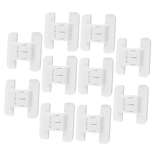 UKCOCO 10pcs Anti-pinch Drawer Lock Cabinets Child Locks for Drawers Fridge Locks for Refrigerator Lock for Cupboard Locks Freezer Lock Safety Window Multifunction White