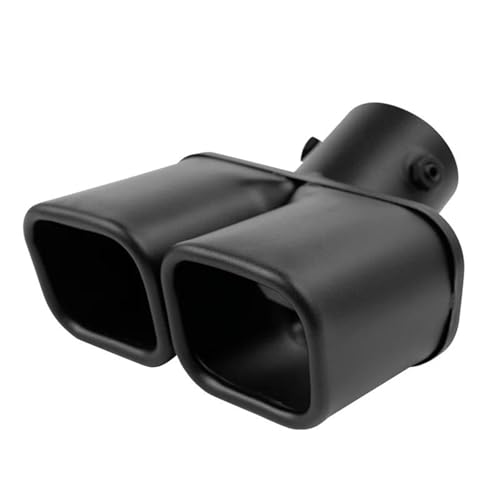 DZSQTGJKIO Tuyau D'Échappement Embout D'échappement Double Sortie 63 Mm en Acier Inoxydable Noir, Silencieux, Double Tube, Accessoires Automobiles Garniture...