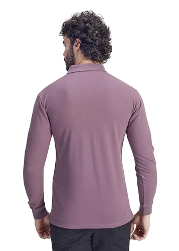 Image of Men's Cotton-Rich Full-Sleeve Polo T-Shirt with Pocket Premium Pique Fabric Casual & Stylish