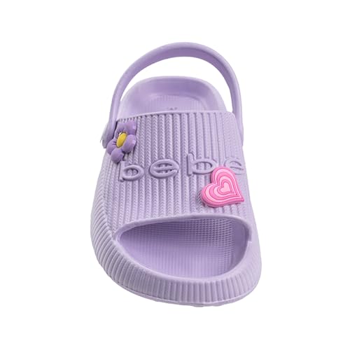 bebe Girls' Sandals - Comfortable Slides for Kids, Slip on Shoes for Girls (Toddler)4