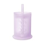 Olababy Silicone Training Cup with Straw Lid | Babies Water Drinking Cup | 6+ Mo Infant To 12-18 Months Toddler | Sippy Cup For Kids & Smoothie Cup | Baby Led Weaning (Lilac, 5 oz)