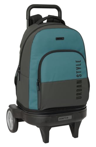 Safta URBAN STYLE - Mochila Grande con Ruedas, Compact Evolución, Extraíble, Ideal para Niños de Diferentes Edades, Cómoda y Versátil, Calidad y Resistencia, 33x22x45 cm
