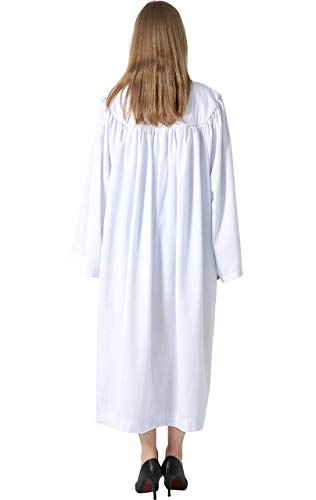 IvyRobes Unisex Premium Matte Baptismal Robe with Weighted Hem|Embroidered Dove with Olive Branch3