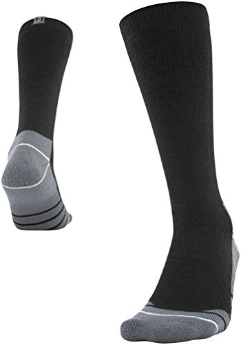Under Armour Adult Hitch Rugged Boot Socks, 1-Pair , Black/Pitch Gray , Shoe Size: Men 12-16