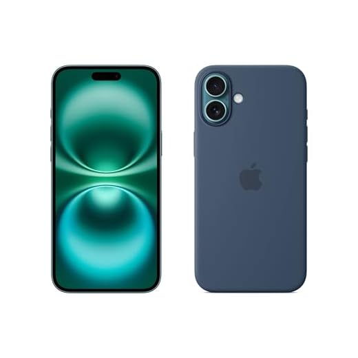 Apple iPhone 16 Plus 256GB: 5G Mobile phone with Apple Intelligence - Teal + Silicone Case with MagSafe - Denim