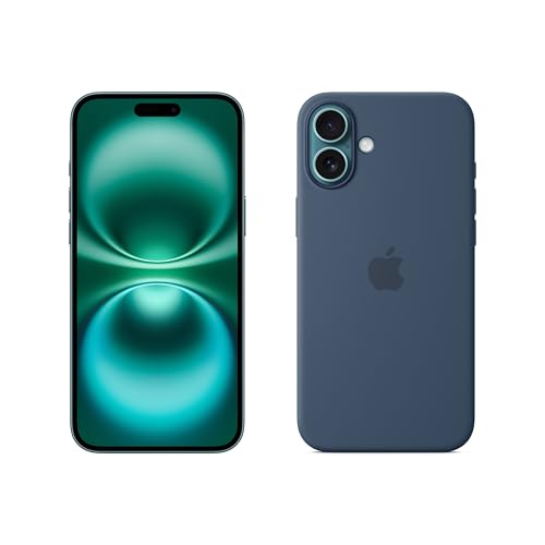 Apple iPhone 16 Plus 128 GB - Azzurro + Custodia MagSafe in silicone - Denim