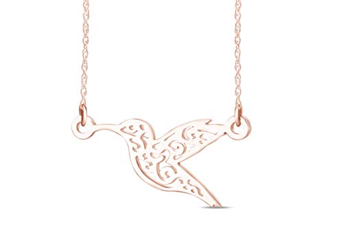 AFFY Charm Hummingbird Bracelet for Womens in 14k Gold Over Sterling Silver Bangle Bracelet