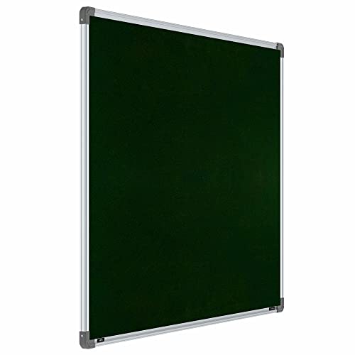 Image of Scholar Art Metis 3x4 Feet Fabric Pin-up Display Board for Study Table & Kids Room | High Strength Velvet Cloth + High Density Soft Board for Pinning Photos, Sticky Notes & Reminders (Dark Green)