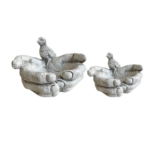 Mangeoire oiseaux résine anti-intempéries avec maison papillons bois durable - 6