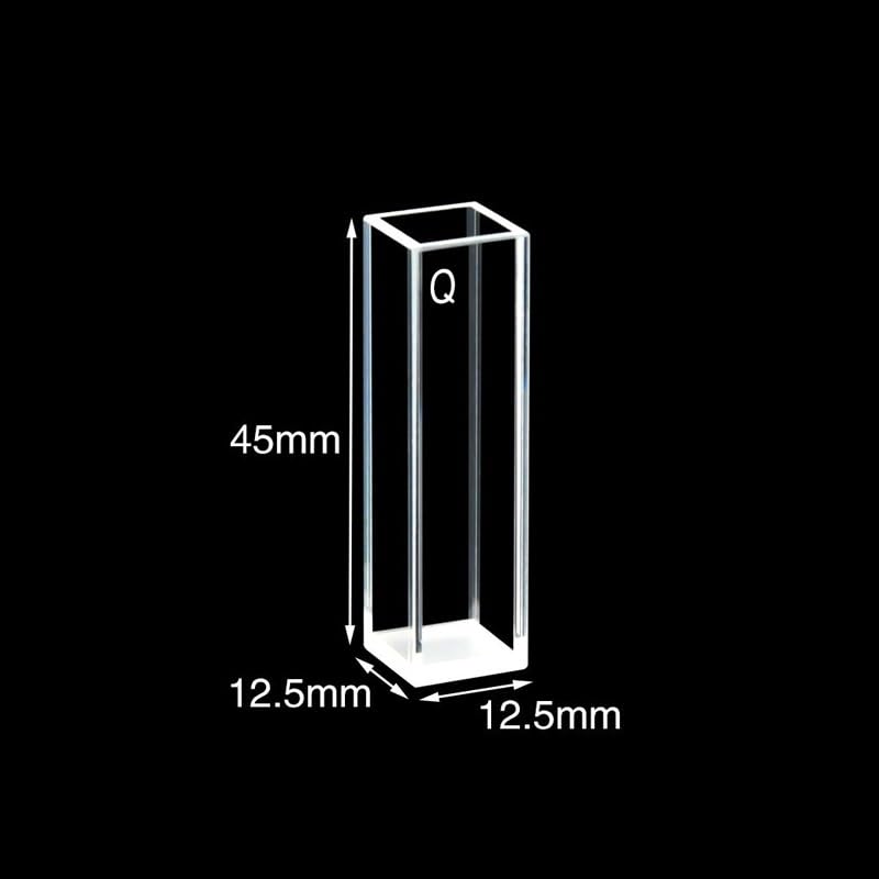 Generisch 2 Stück Quarz Cuvette, Spektrophotometer Kuvettes 10 mm Pfad Länge, Lichtdurchlässigkeit über 80%, Säure- und laugenbeständig