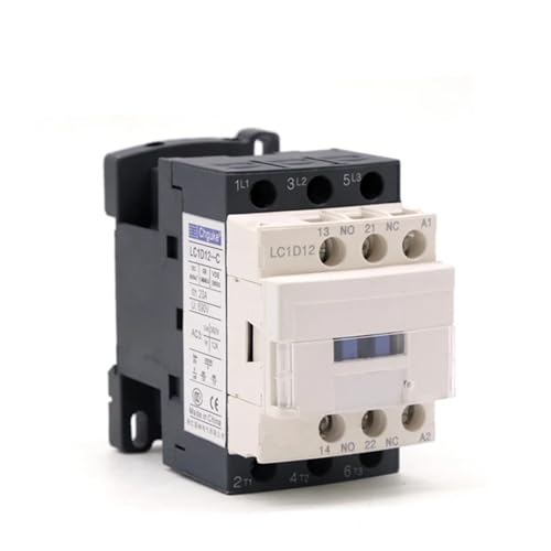 Contacteur magnétique LC1-D12 12A AC220V triphasé avec contacts 1NO 1NC