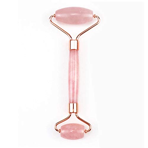 Rose Quartz Facial Roller - Best Face Roller and Skincare Tool for Facial Massage, Quality Pink Stone Face Roller Great for Skin on Face and Neck in Magnetic Gift Box