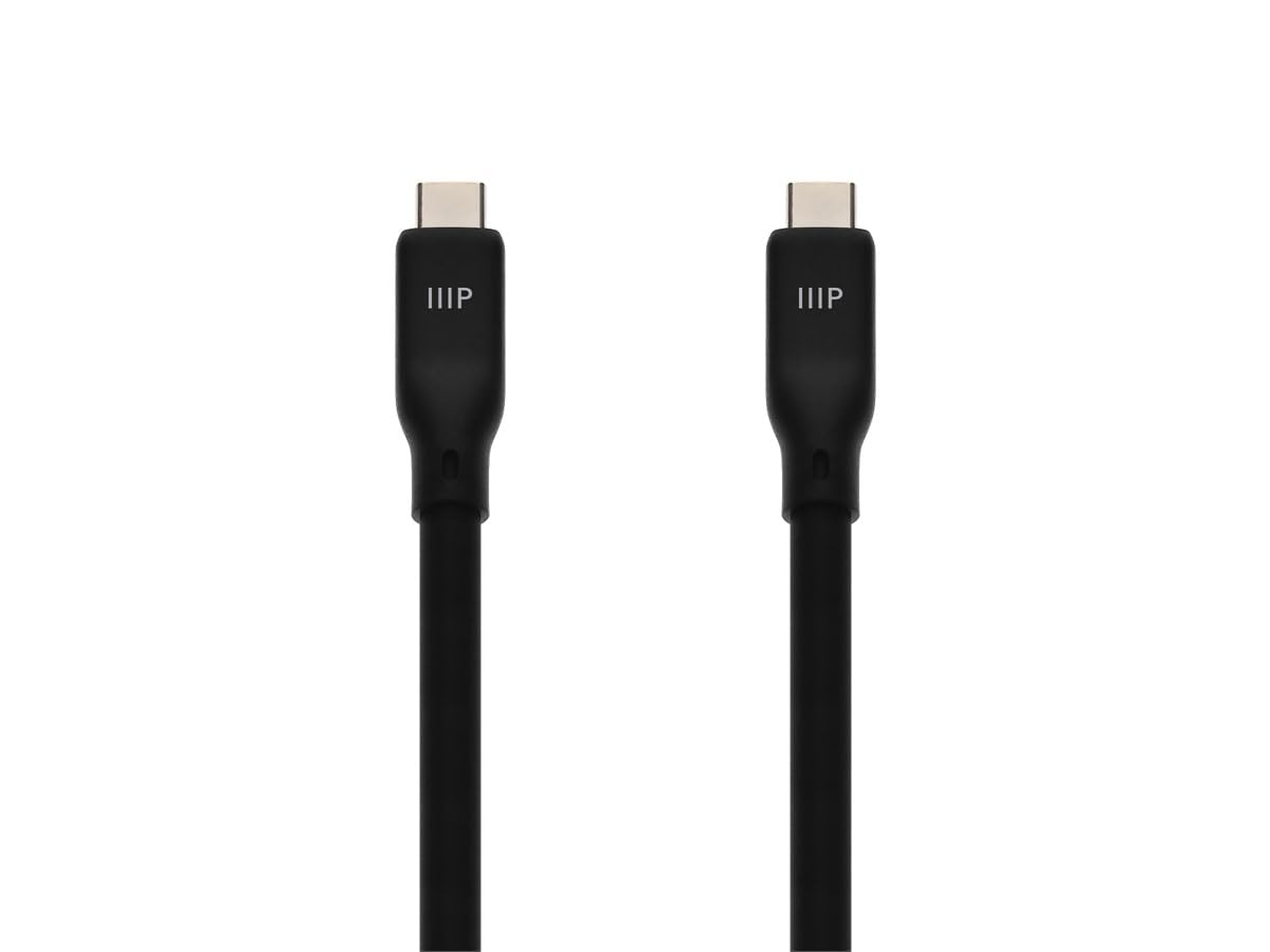 Monoprice USB4 Gen 2 Silicone Cable 6ft Black