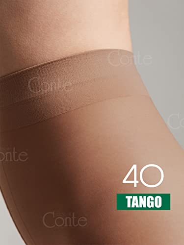 Image of Conte Tights Sheer to Waist Pantyhose with Satin Silky Touch Effect, Tango 40 Den