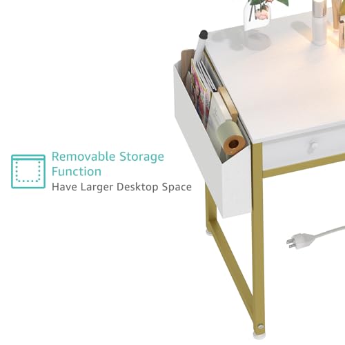 29% Off Lufeiya Makeup Vanity Desk with LED Mirror & Charging - Image 7