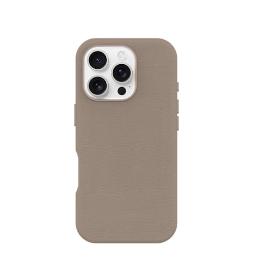 Image of OtterBox iPhone 16 Pro Symmetry Series Cactus Leather for MagSafe - Grey Comfort - Ultra-Thin, Sleek iPhone Case, Premium iPhone Case, MagSafe Compatible