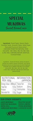 Image of Chandan Mouth Freshener Special Mukhwas | 100g | Contains Saunf and Sesame Seeds (100 gm (Pack of 12))