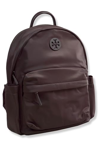 Tory Burch Womens 88368 Gold-tone Hardware Ella Nylon Women's Backpack, Tempranillo Red