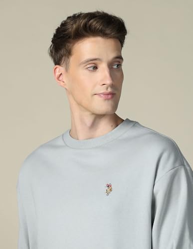 Image of U.S. Polo ASSN. Knitted Relaxed Fit Sweatshirt for Men - Comfortable, Full Sleeves Men Sweatshirts