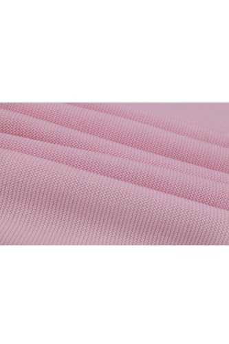 Image of Lilax Cotton Knit Receiving Blanket, Warm Cozy Swaddle Cuddle Stroller Crib Blanket for Newborns Infants & Toddlers 33.5 inch x 31.5 inch, Pink