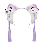 Diadema de orejas de gato peludas con temática de anime chino para eventos de cosplay, cómodo diseño elástico, diadema de orejas de animales para adultos