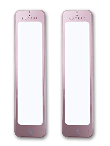 LED Vanity Mirror Light for Makeup Portable Wireless Dimmable Simulated Daylight Easy Mount USB Rechargeable Dusty Rose Duo