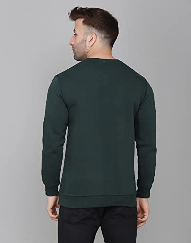 Image of SLOWLORIS Men's Fleece Black Round Neck Sweatshirt