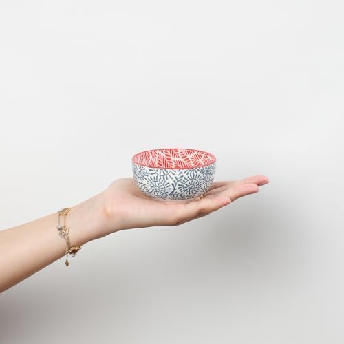 Selamica Ceramic 4 OZ Dipping Bowls Set, 3.5 Inch Mini Bowl for Dipping, Side Dishes, Microwave Dishwasher Safe, Set of 6, Assorted Colors