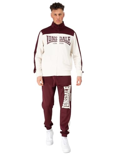 Lonsdale Holmbury Survêtement, Oxblood/écru, L Hommes