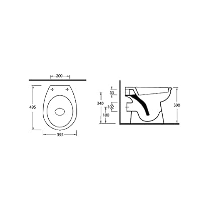 Stand-WC Tiefspüler Abgang Wand Waagerecht Toilette WC Bahama Beige – Bild 5